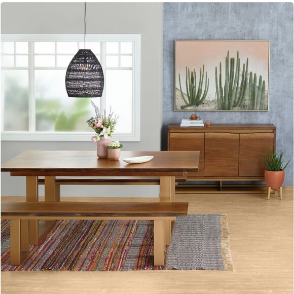 Cost Plus World Market Woven Bamboo Pendant Shade - Picture 3 of 5